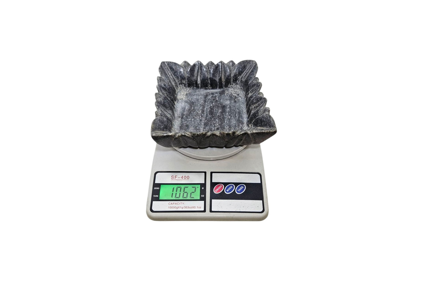 Raw Black marble hand crafted fruit bowl | flower bowl | Temple flower bowl