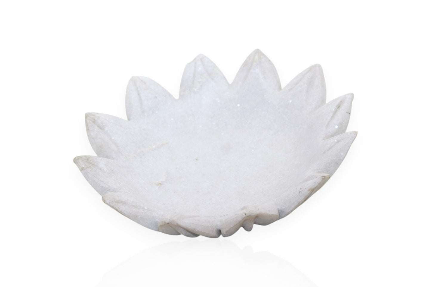 White flower shaped marble fruit plate | flower decoration plate | dry fruit plate | multi utility bowl
