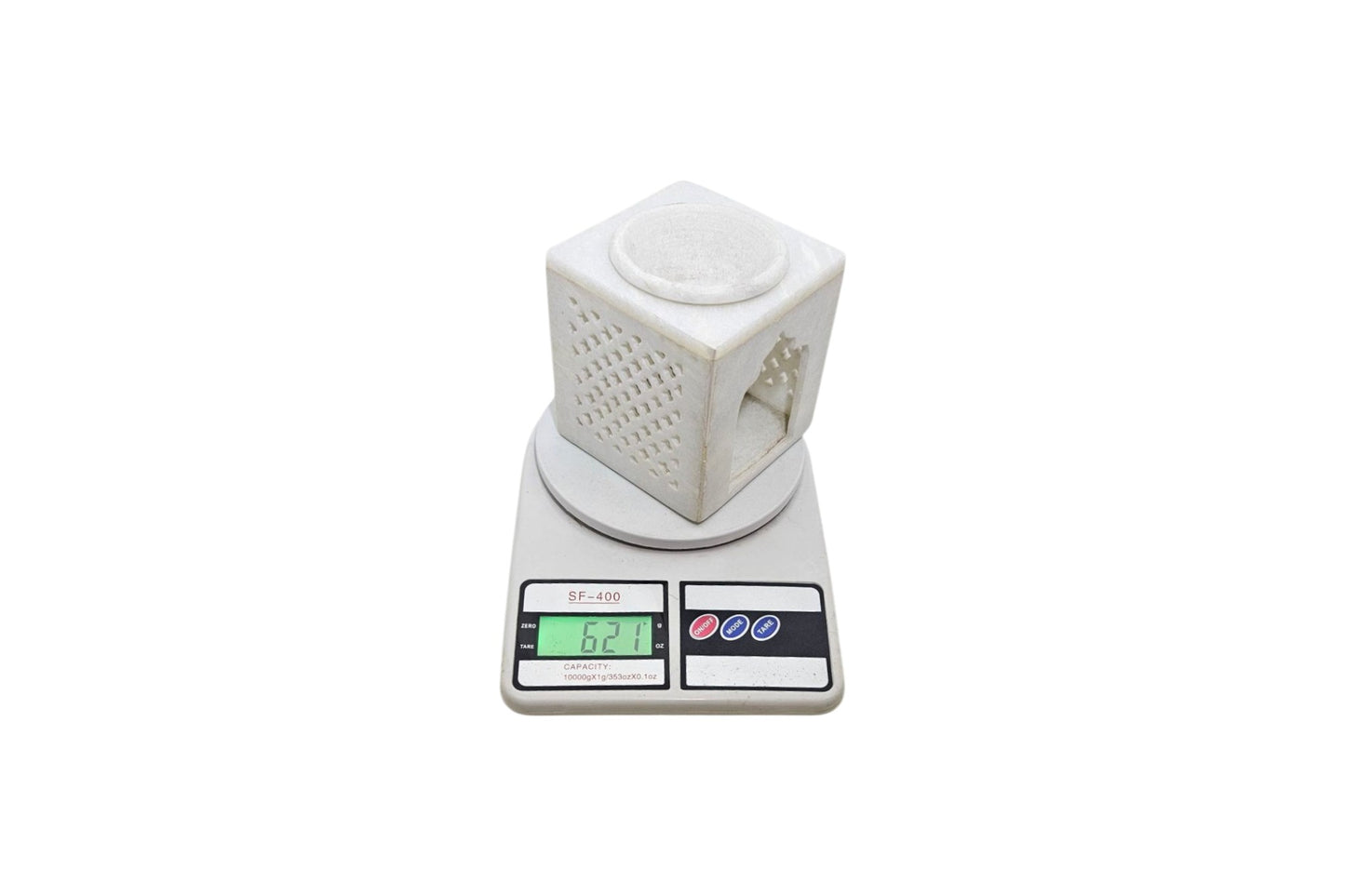 White marble fumes dispenser | perfume oil burner | camphor burner