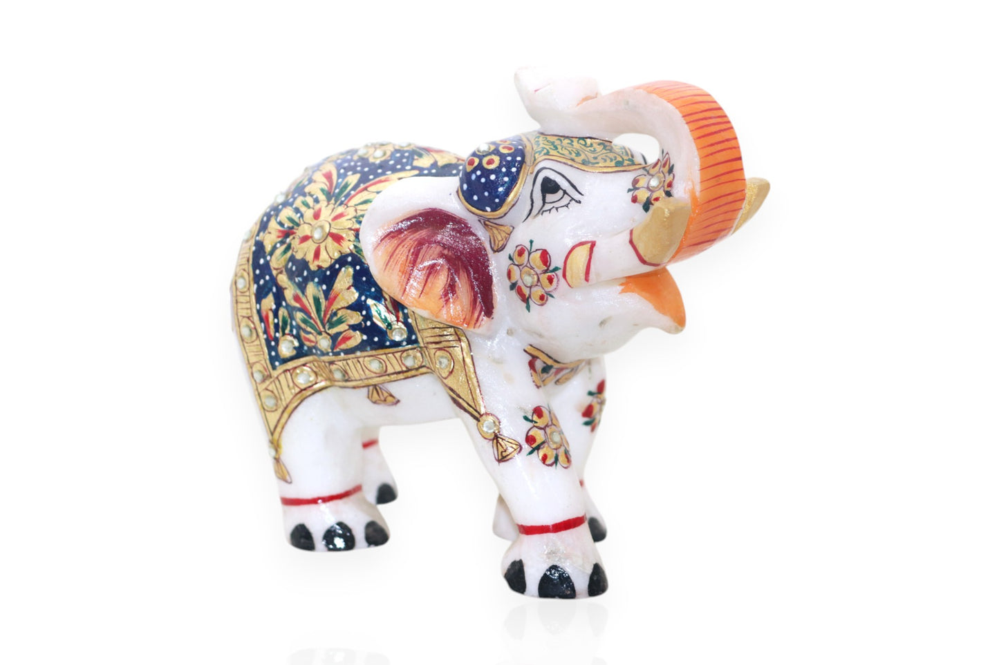 white marble hand painted elephant Luxury hand crafted handicraft items Global Japan Korea Dubai Singapore Europe UK London United kingdom United states of America UAE USA