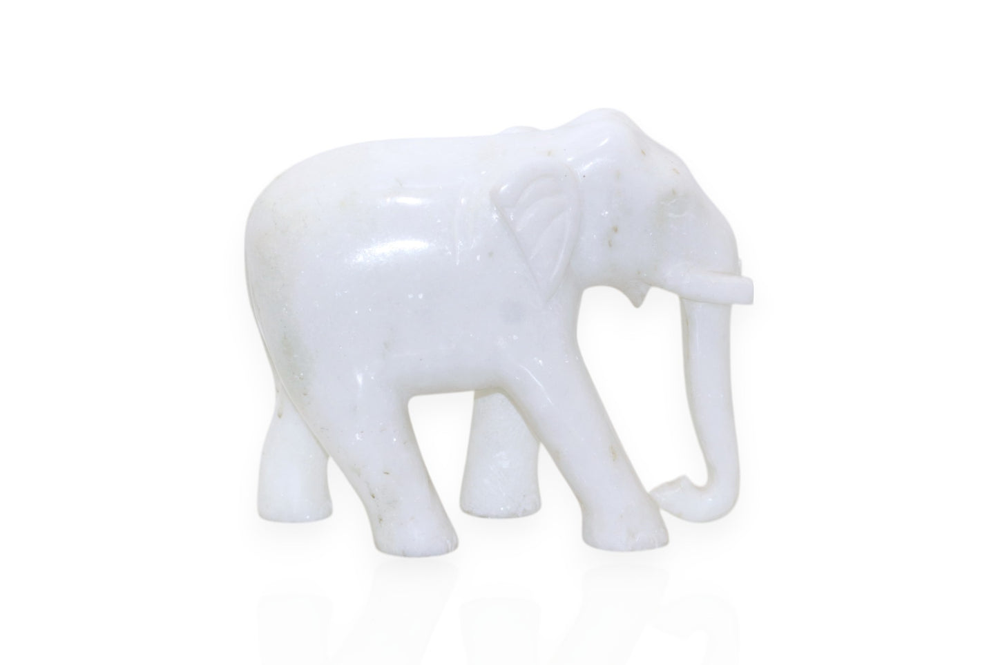 White Marble Elephant Idols: Handcrafted Artistry for Elegant Home Décor