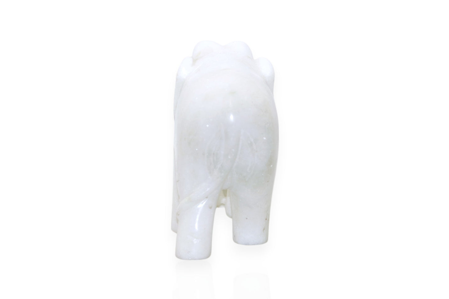 White marble hand crafted elephant