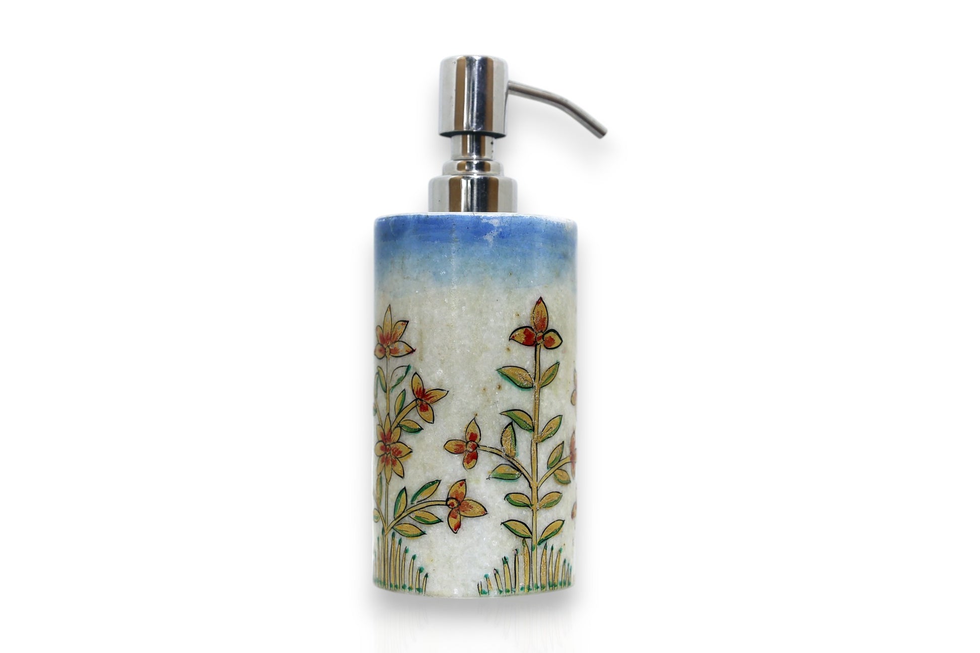 Blue white marble soap dispenser 1 Luxury hand crafted handicraft items Global Japan Korea Dubai Singapore Europe UK london United kingdom United states of America UAE Saudi USA.jpg