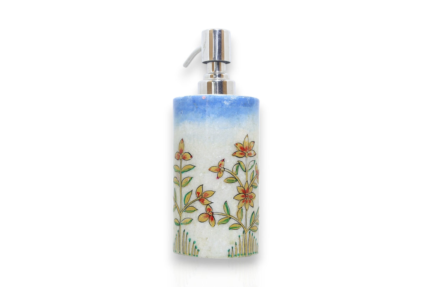 Blue white marble soap dispenser 1 Luxury hand crafted handicraft items Global Japan Korea Dubai Singapore Europe UK london United kingdom United states of America UAE Saudi USA.jpg