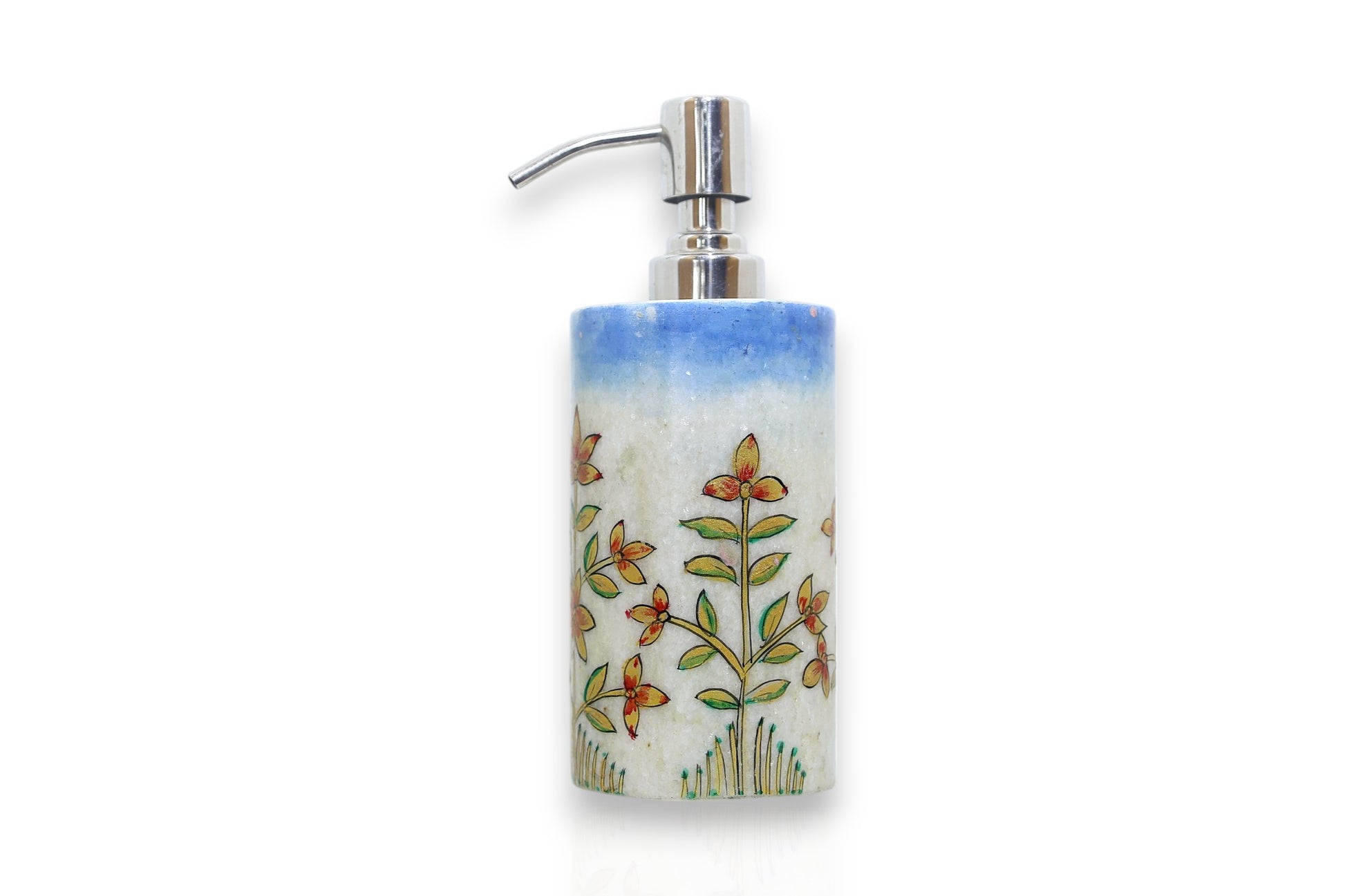 Blue white marble soap dispenser 1 Luxury hand crafted handicraft items Global Japan Korea Dubai Singapore Europe UK london United kingdom United states of America UAE Saudi USA.jpg