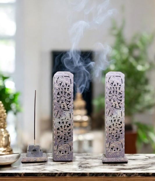 brown marble candle cum incense stick holder  Luxury hand crafted handicraft items Global Japan Korea Dubai Singapore Europe UK London United kingdom United states of America UAE USA