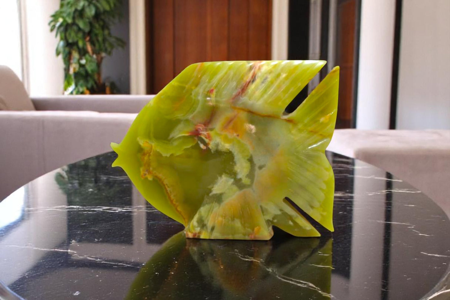 High-End Onyx Stone Fish Sculptures: A Statement in Luxury Living