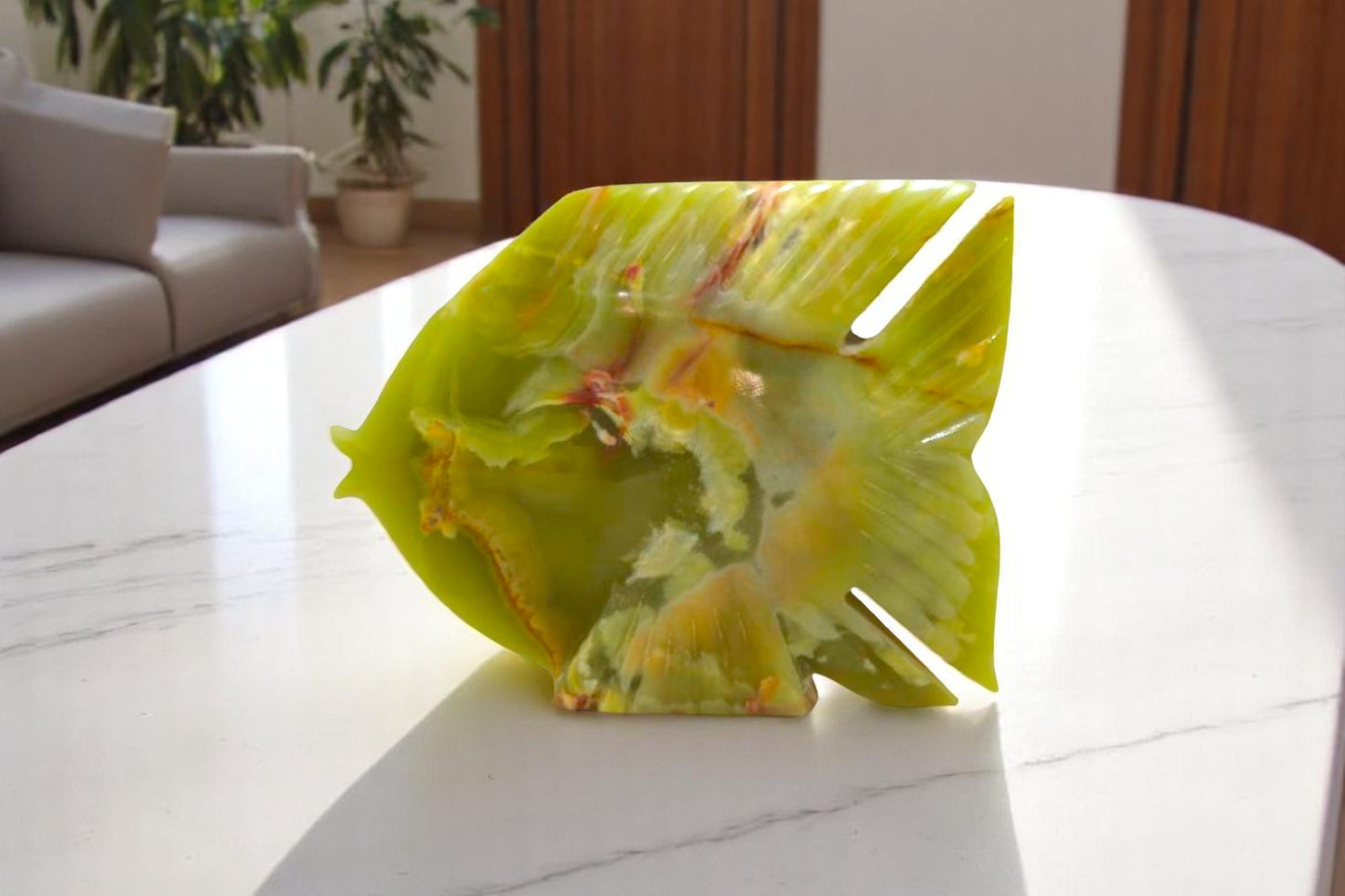 High-End Onyx Stone Fish Sculptures: A Statement in Luxury Living