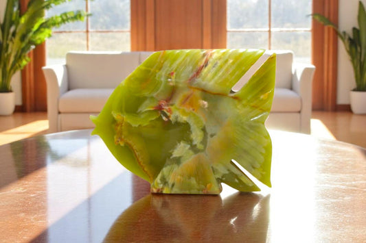 High-End Onyx Stone Fish Sculptures: A Statement in Luxury Living