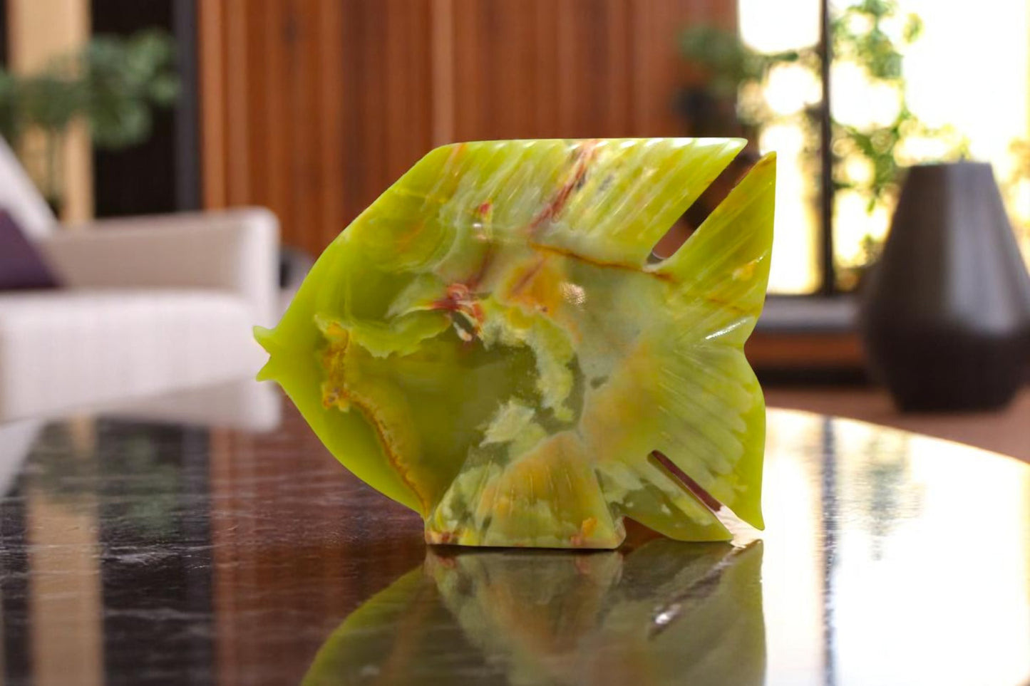 High-End Onyx Stone Fish Sculptures: A Statement in Luxury Living