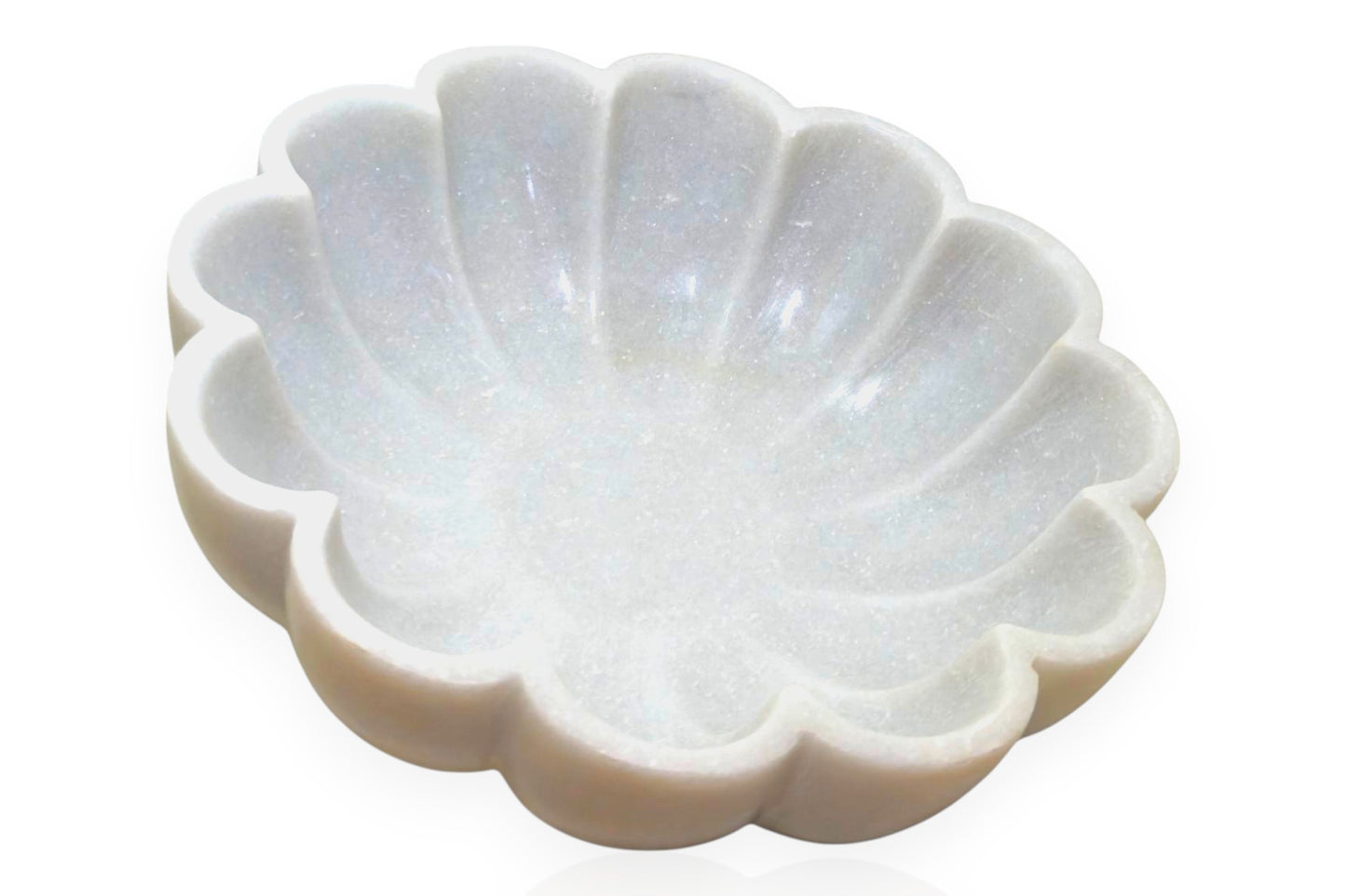 Stunning Craftsmanship: Flower Shaped Marble Holder for Jewelry, Phones, Watches and fruits