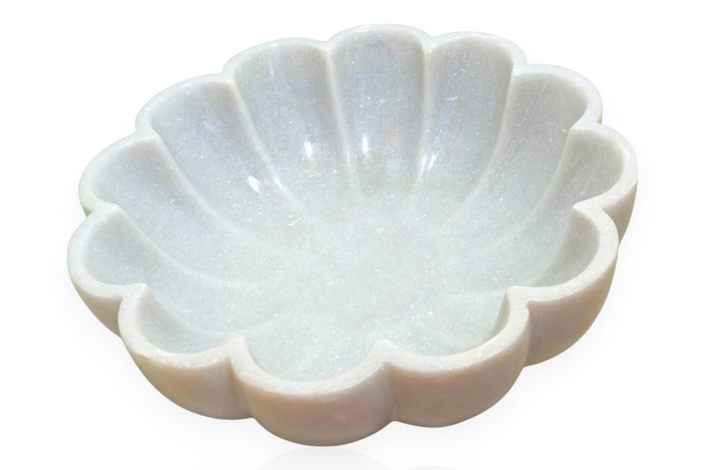 Stunning Craftsmanship: Flower Shaped Marble Holder for Jewelry, Phones, Watches and fruits