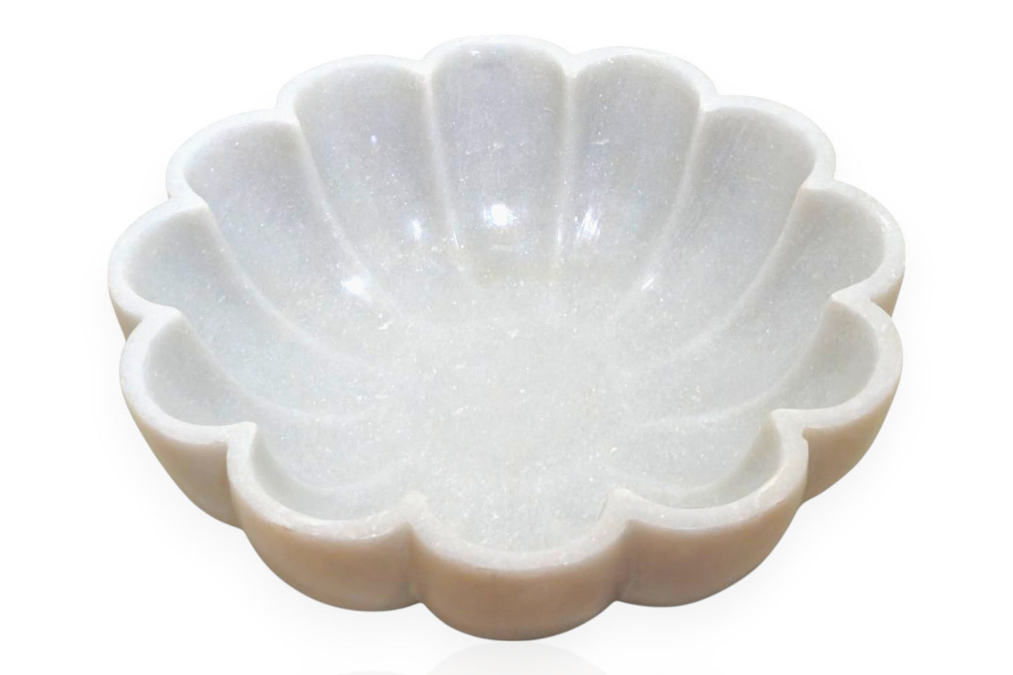 Stunning Craftsmanship: Flower Shaped Marble Holder for Jewelry, Phones, Watches and fruits