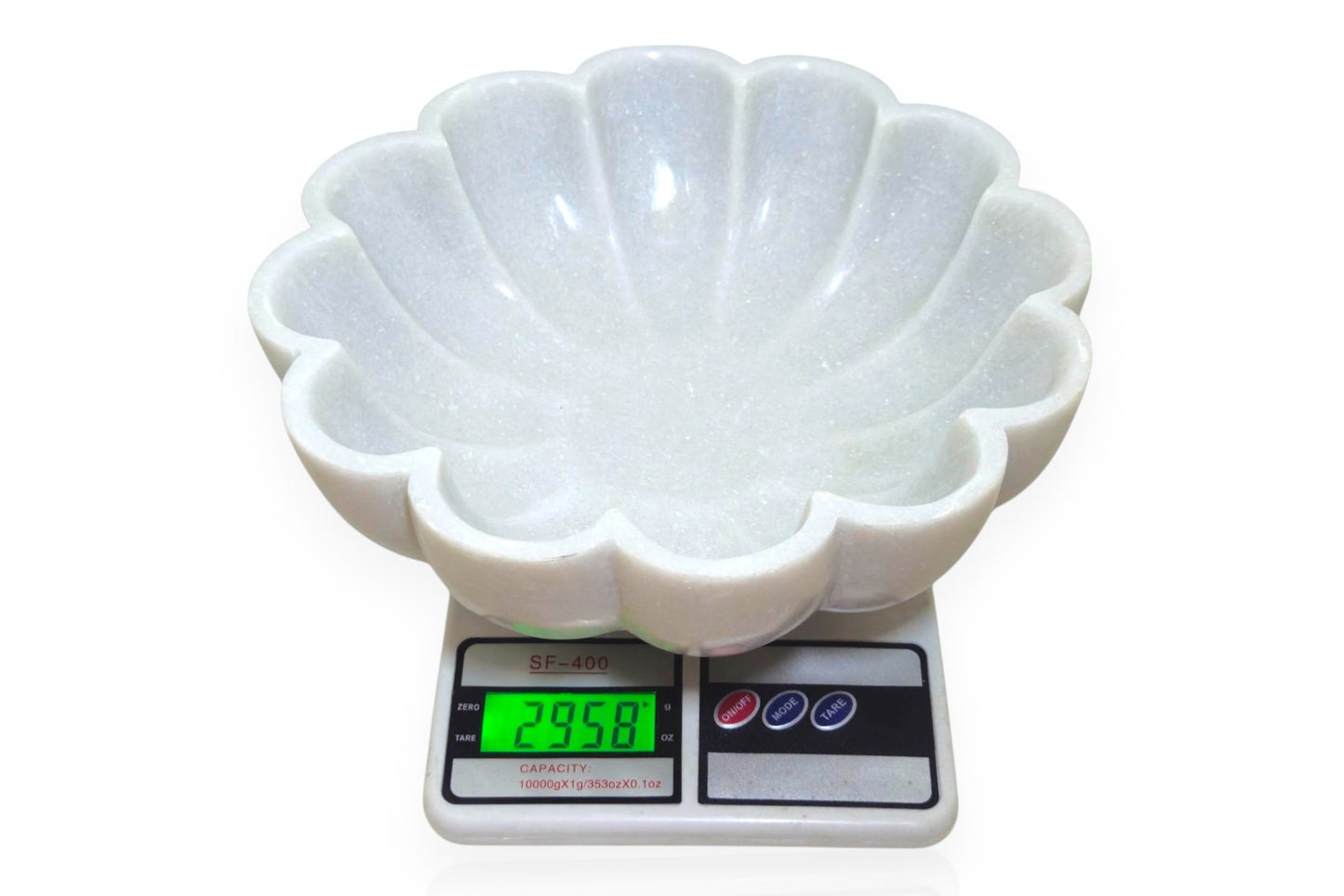 Stunning Craftsmanship: Flower Shaped Marble Holder for Jewelry, Phones, Watches and fruits