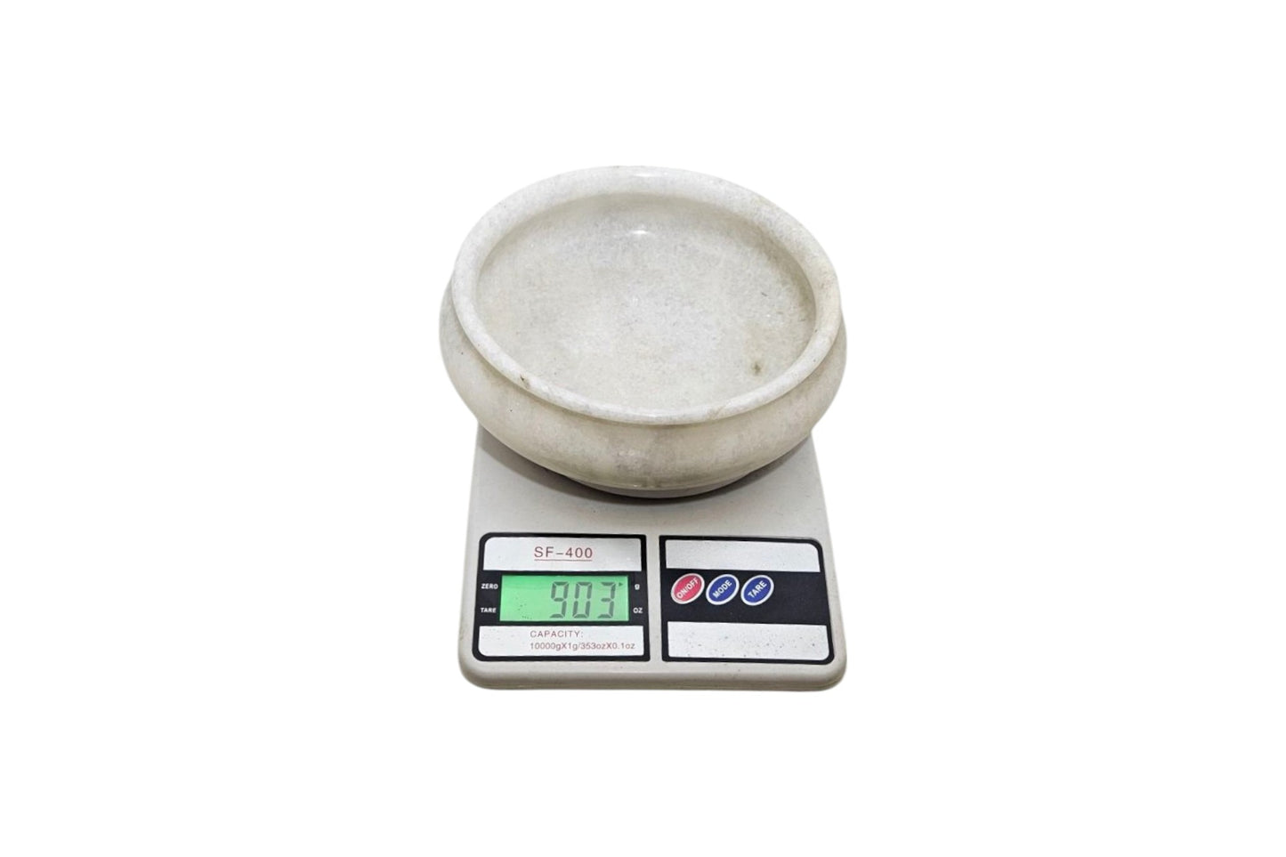 White marble serving bowl | fruit bowl | decoration bowl | temple flower bowl