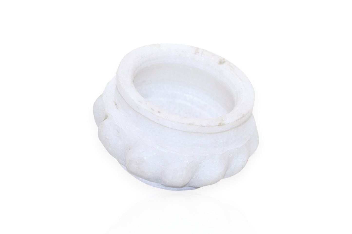 White marble pot shaped sauce bowl | chutney bowl | multiple utility bowl
