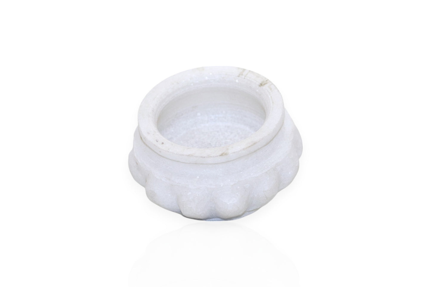 White marble pot shaped sauce bowl | chutney bowl | multiple utility bowl
