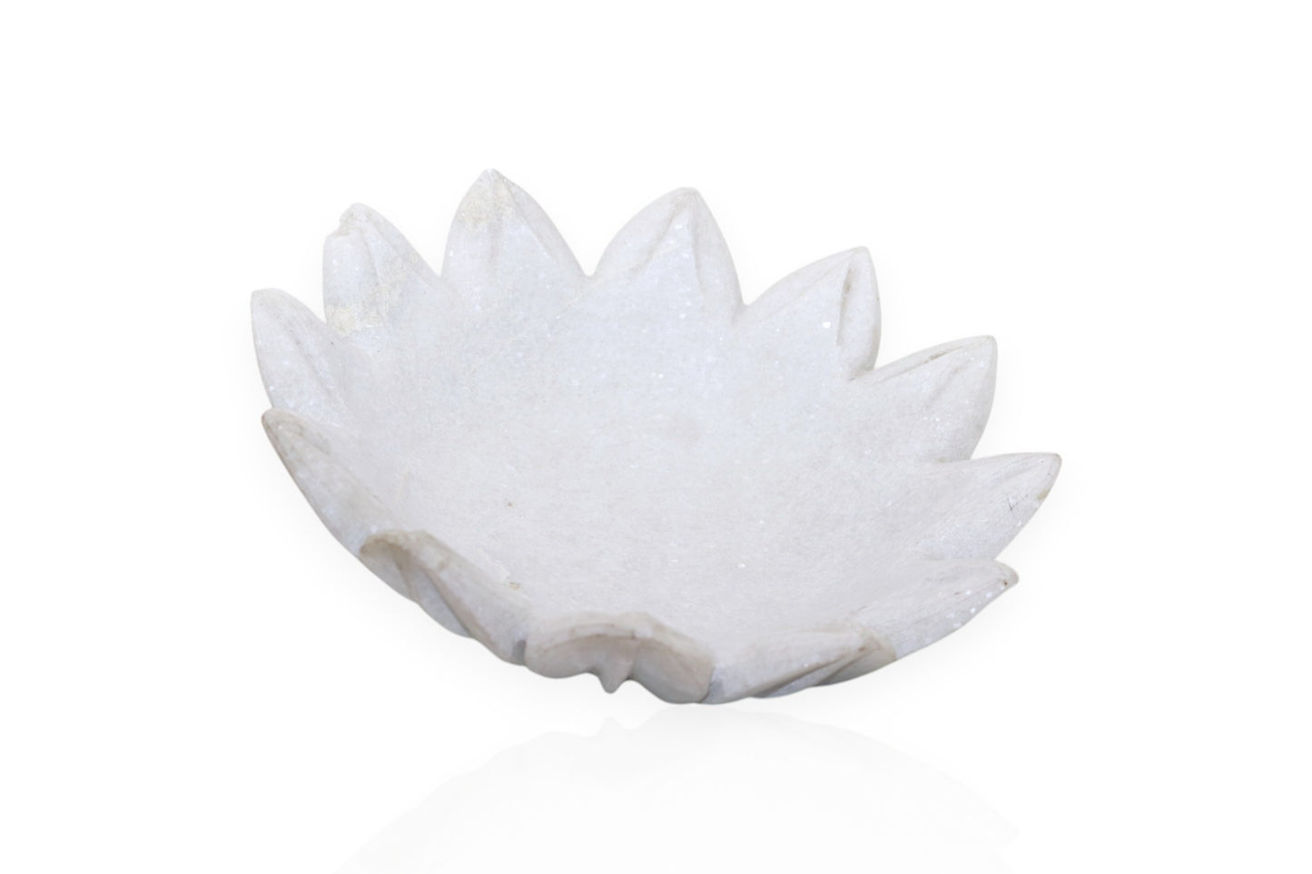 White flower shaped marble fruit plate | flower decoration plate | dry fruit plate | multi utility bowl