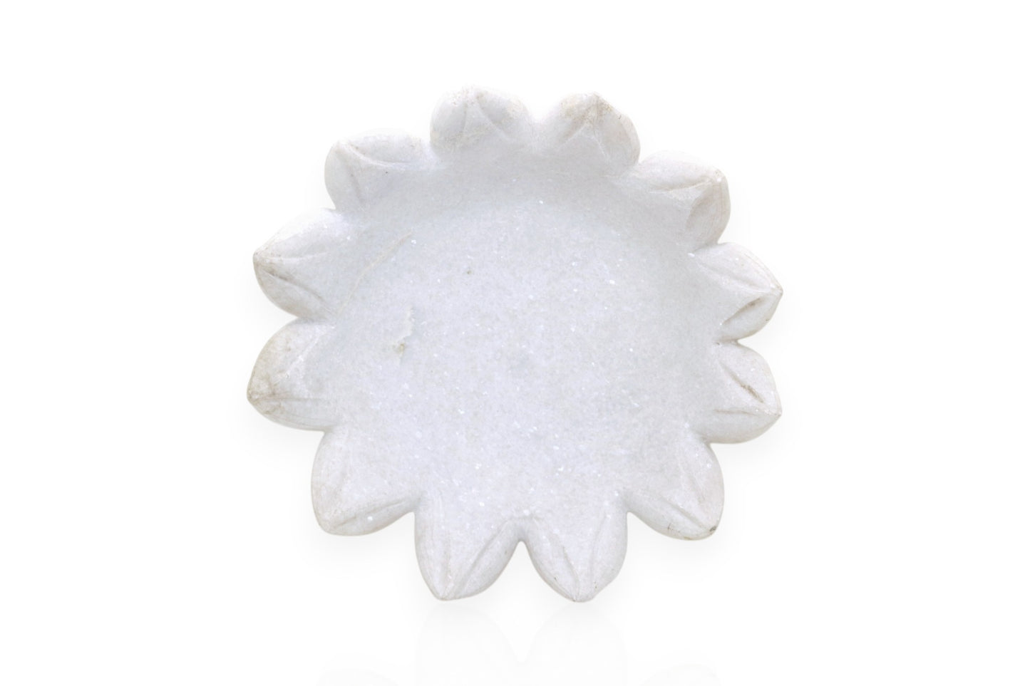 White flower shaped marble fruit plate | flower decoration plate | dry fruit plate | multi utility bowl