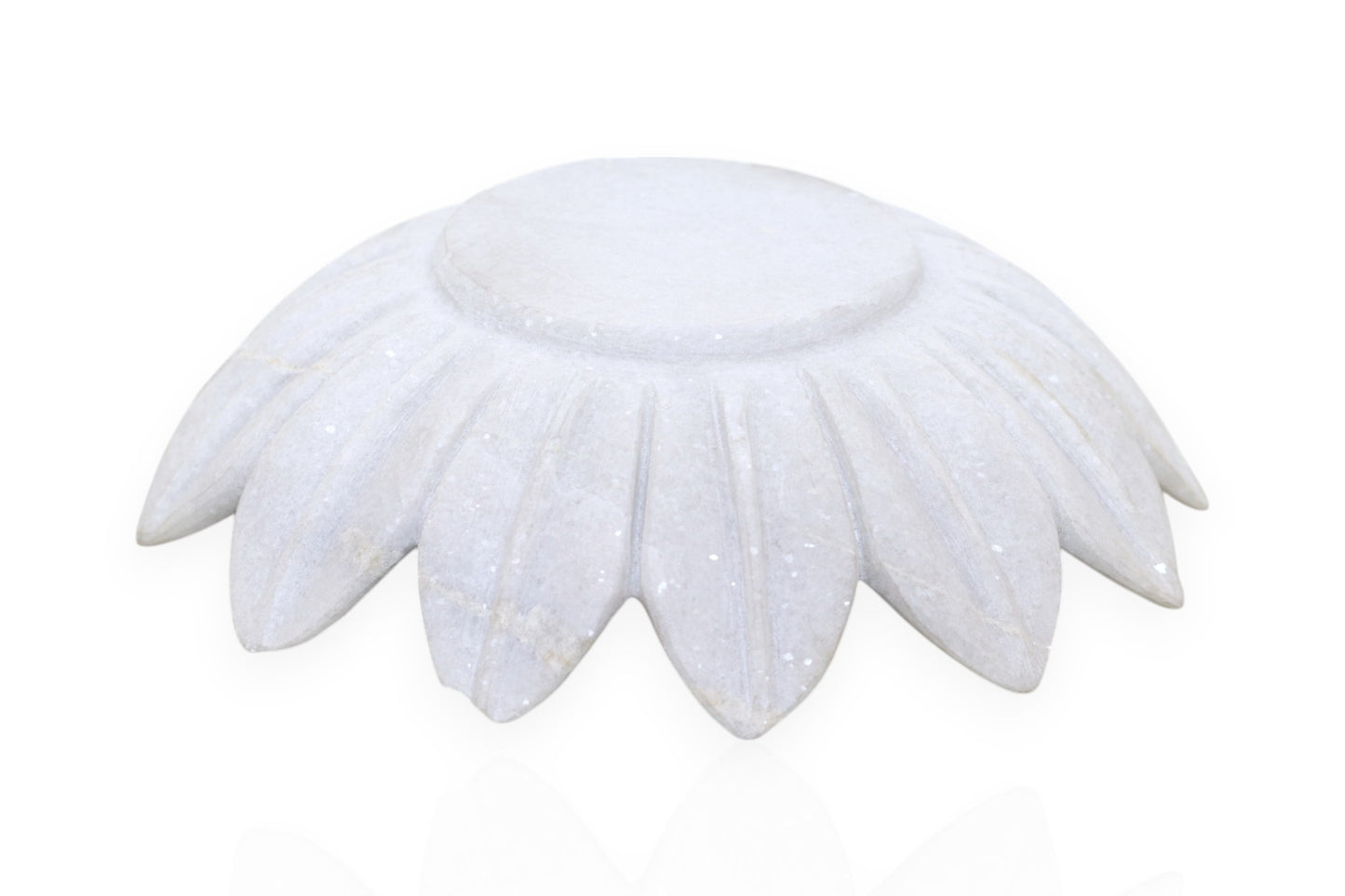 White flower shaped marble fruit plate | flower decoration plate | dry fruit plate | multi utility bowl