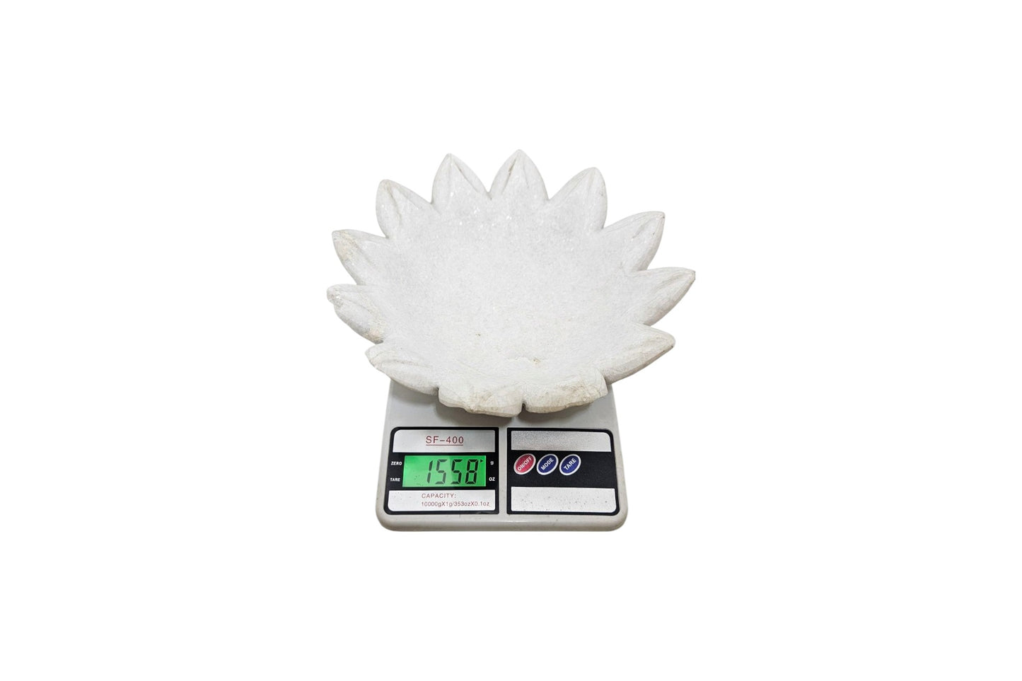 White flower shaped marble fruit plate | flower decoration plate | dry fruit plate | multi utility bowl