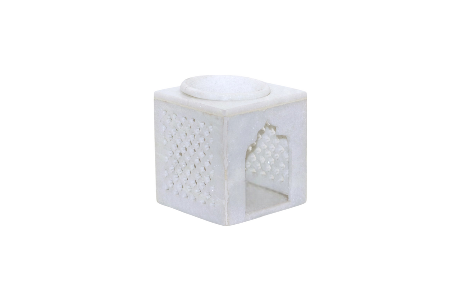 White marble fumes dispenser | perfume oil burner | camphor burner