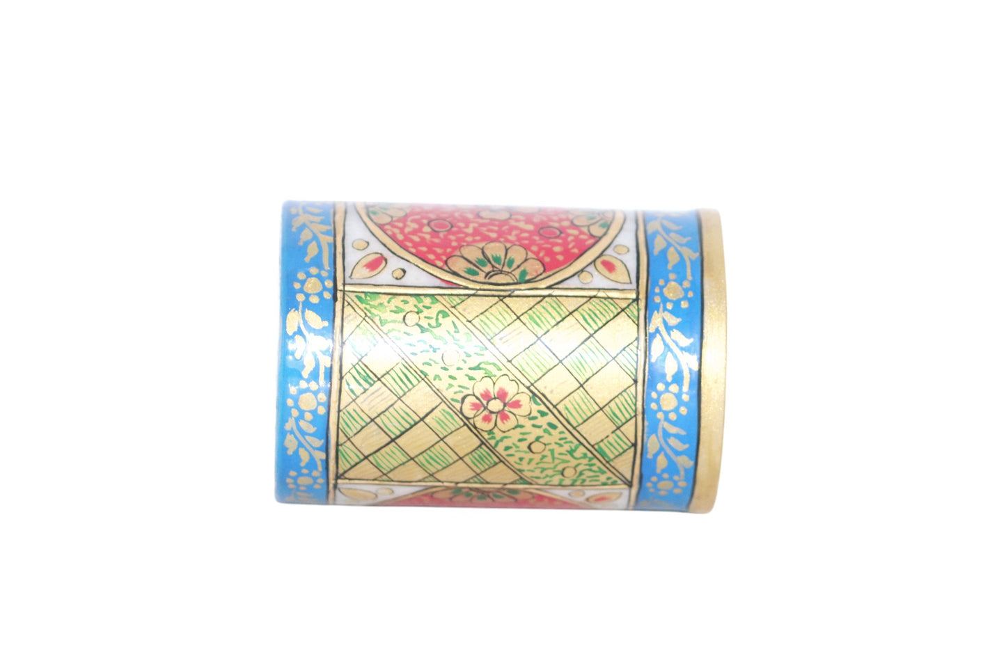 Enhance Your Desk with Unique White Marble Hand Painted Pen Stands