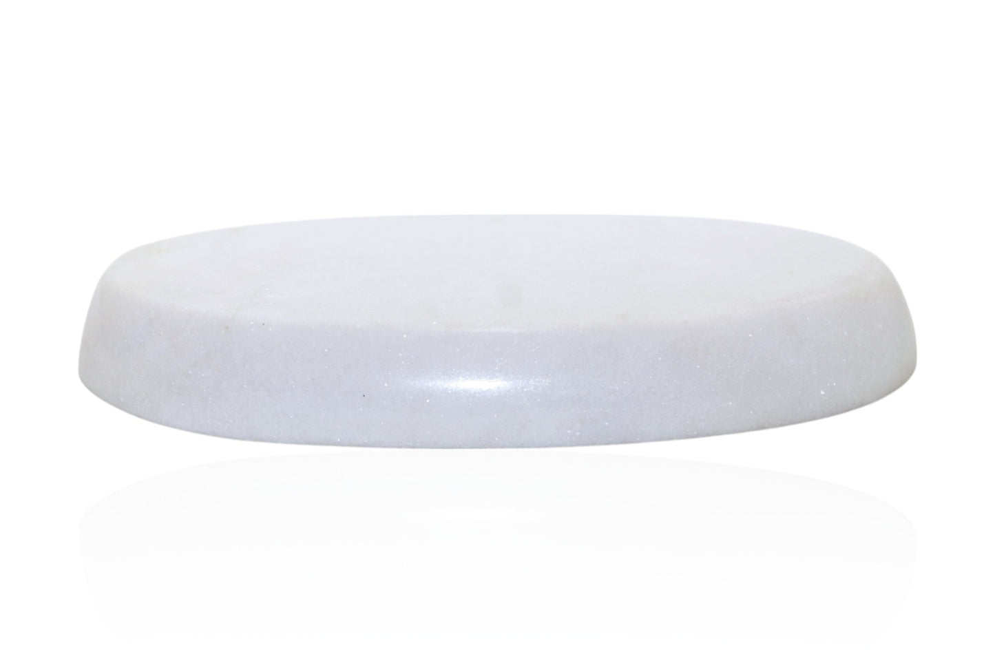 White marble oval dinner plate | temple flower plate | Dry fruit plate