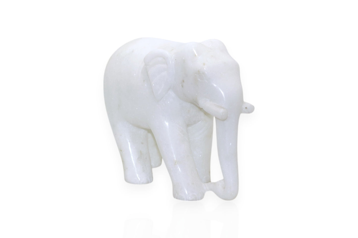 White Marble Elephant Idols: Handcrafted Artistry for Elegant Home Décor