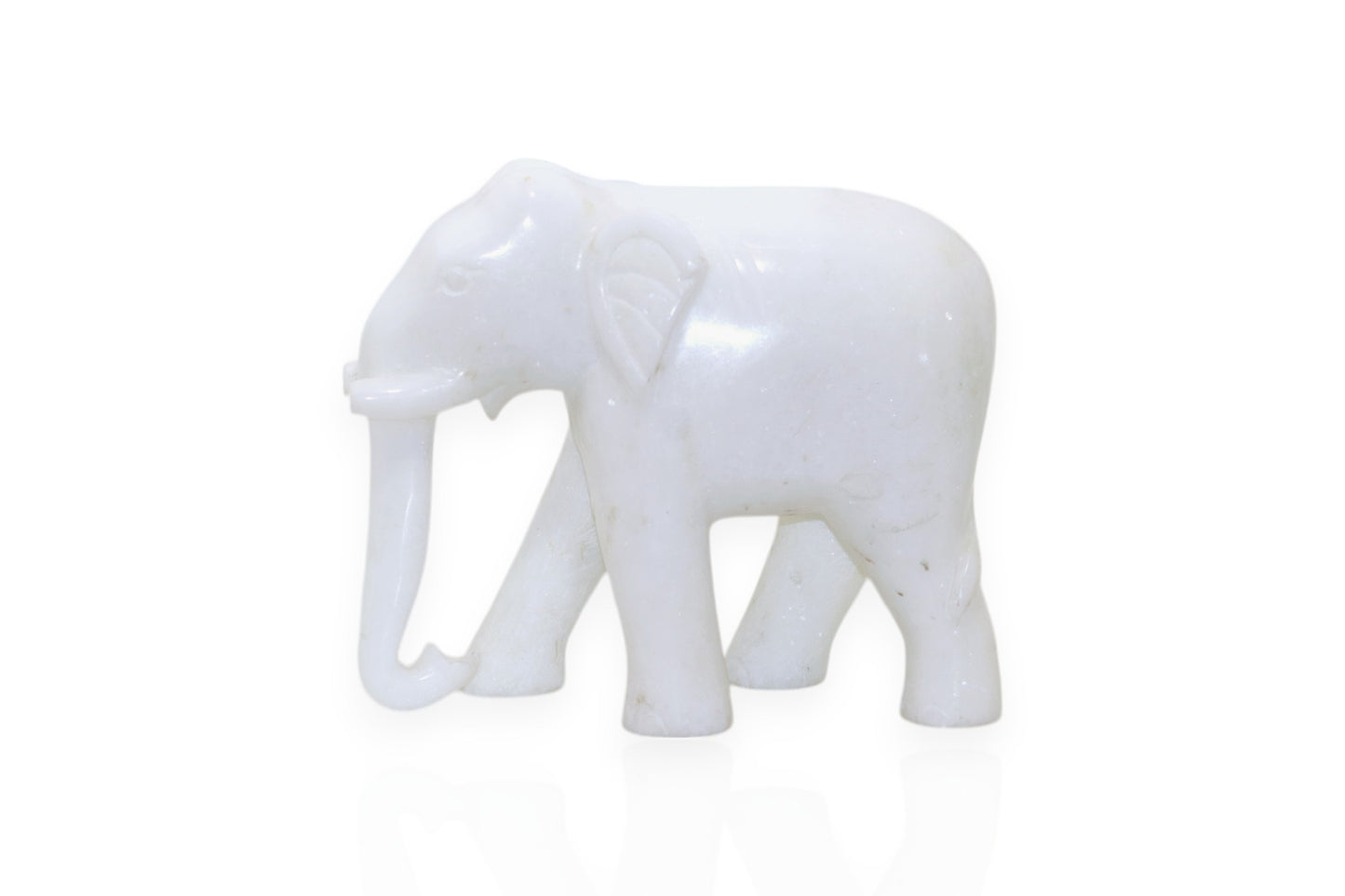 White Marble Elephant Idols: Handcrafted Artistry for Elegant Home Décor