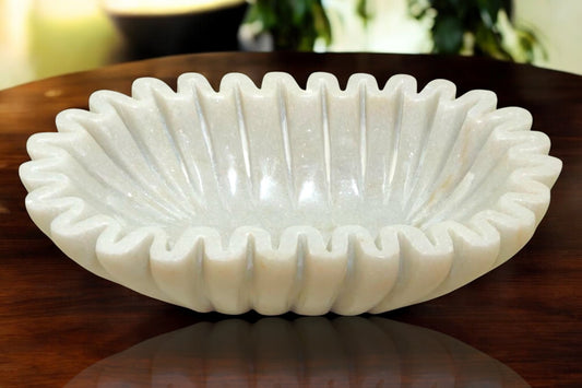 The Ultimate Multi-Purpose Organizer for daily use, White Marble Oval holders for phones, watches, jewelry or fruits 2.5kgs in weight